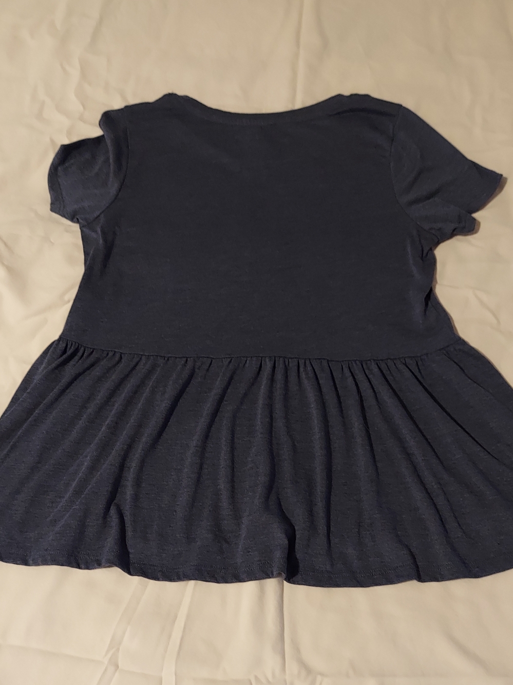 Olivia Sky Slate Blue Crewneck Top
